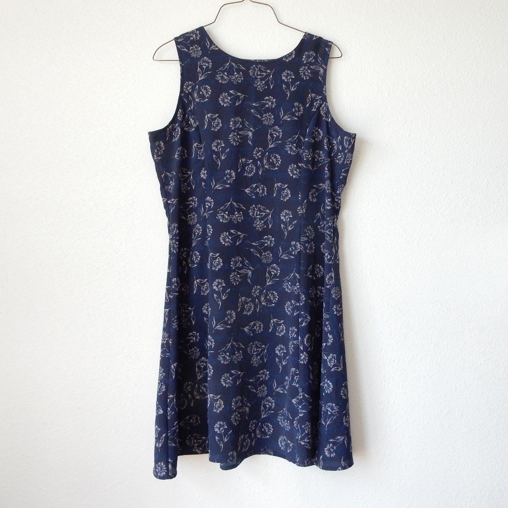 Christopher & Banks blue floral dress
